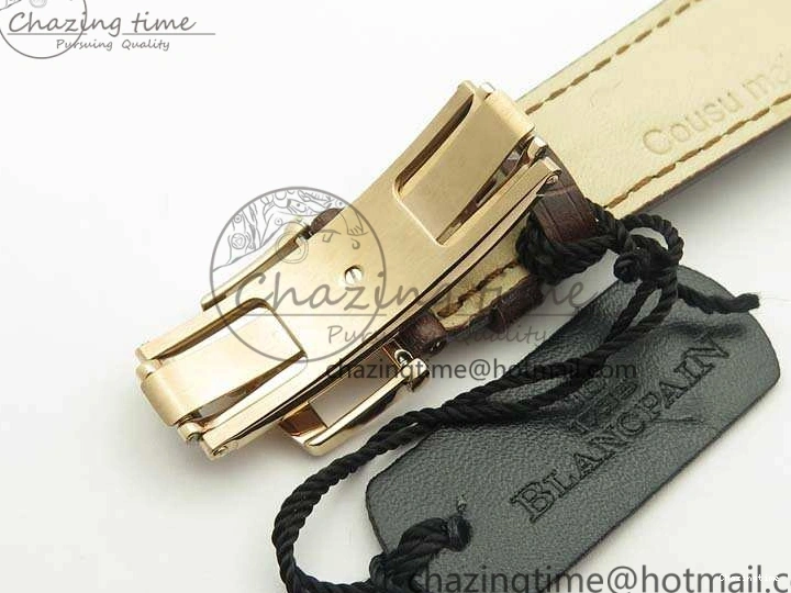 0328 Villeret 6651 RG ZF 1:1 Best Edition White Dial On Brown Leather Strap A Unique 8097